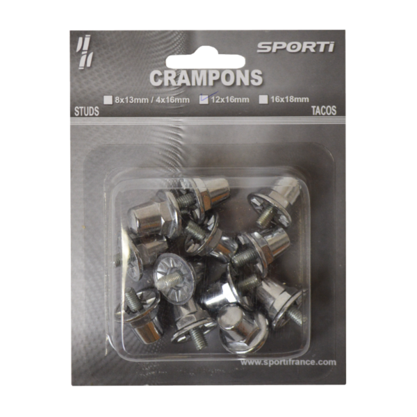 CRAMPONS CYLINDRIQUES ALU (BLISTER DE 12 CRAMPONS ALU / 16MM) – Image 2