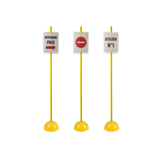 KIT SUPPORT AFFICHE COMPRENANT 5 SUPPORTS + 5 JALONS + 5 BASES