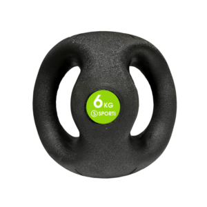 MÉDECINE BALL AVEC DOUBLE POIGNÉES - 6KG