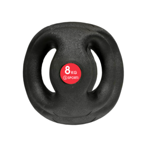 MÉDECINE BALL AVEC DOUBLE POIGNÉES - 8KG