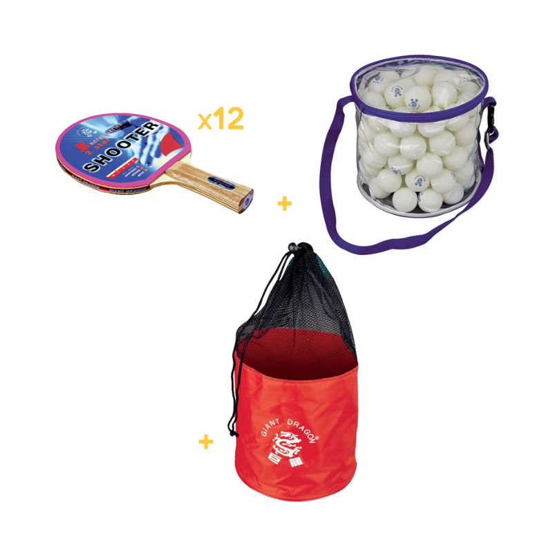 PACK COLLECTIVITÉS SHOOTER (SAC + 12 RAQUETTES +SAC DE 100 BALLES)