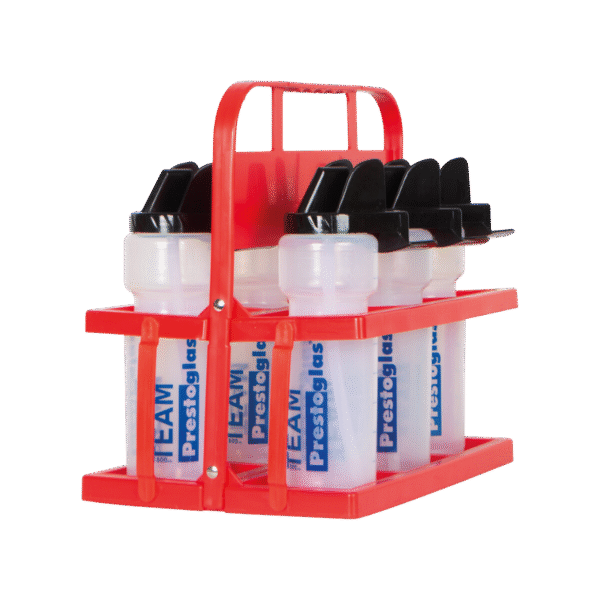 PORTE-BOUTEILLES PVC PETIT MODÈLE + 6 BOUTEILLES HYG 800ML PRESTOGLAS