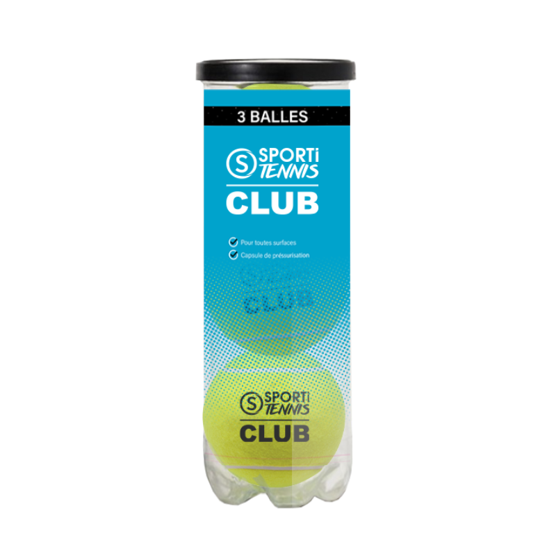 TUBE DE 3 BALLES DE TENNIS CLUB