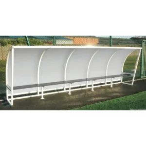 ABRI DE TOUCHE EN ALUMINIUM PLASTIFIÉ BLANC HAUT. 2M